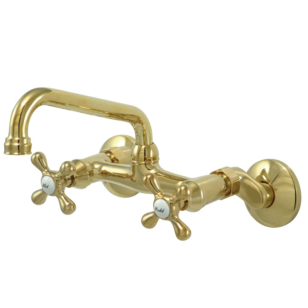 Kingston Brass KS213PB Victorian Two Handle Wall Mount Kitchen